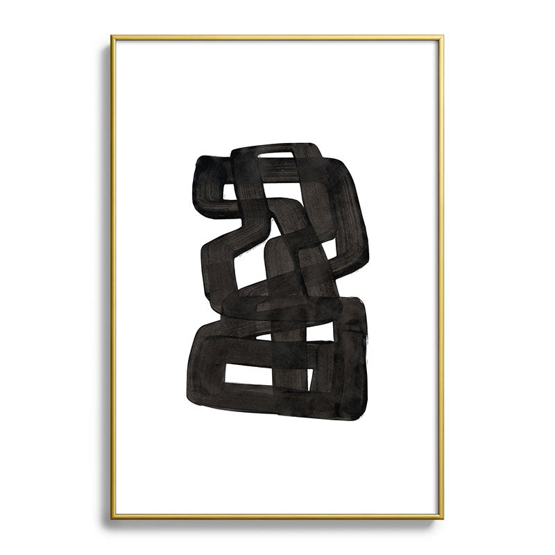 Boulder' Mid Century Modern Fun Abstract Shapes  Framed Art Print