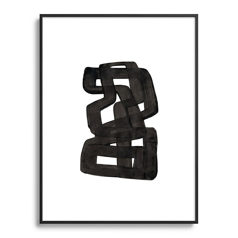 Boulder' Mid Century Modern Fun Abstract Shapes  Framed Art Print