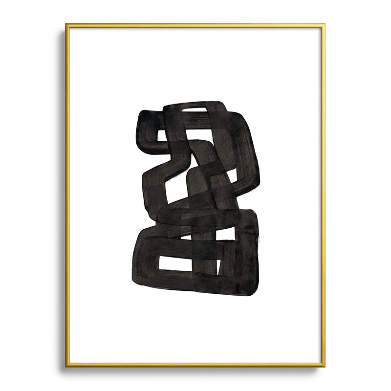Boulder' Mid Century Modern Fun Abstract Shapes  Framed Art Print