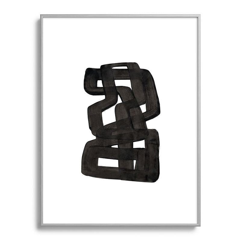 Boulder' Mid Century Modern Fun Abstract Shapes  Framed Art Print
