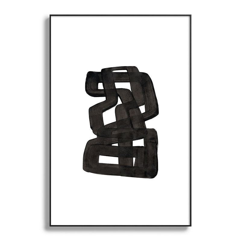 Boulder' Mid Century Modern Fun Abstract Shapes  Framed Art Print