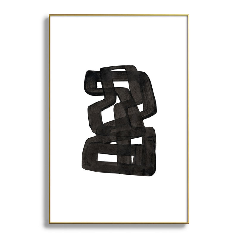 Boulder' Mid Century Modern Fun Abstract Shapes  Framed Art Print