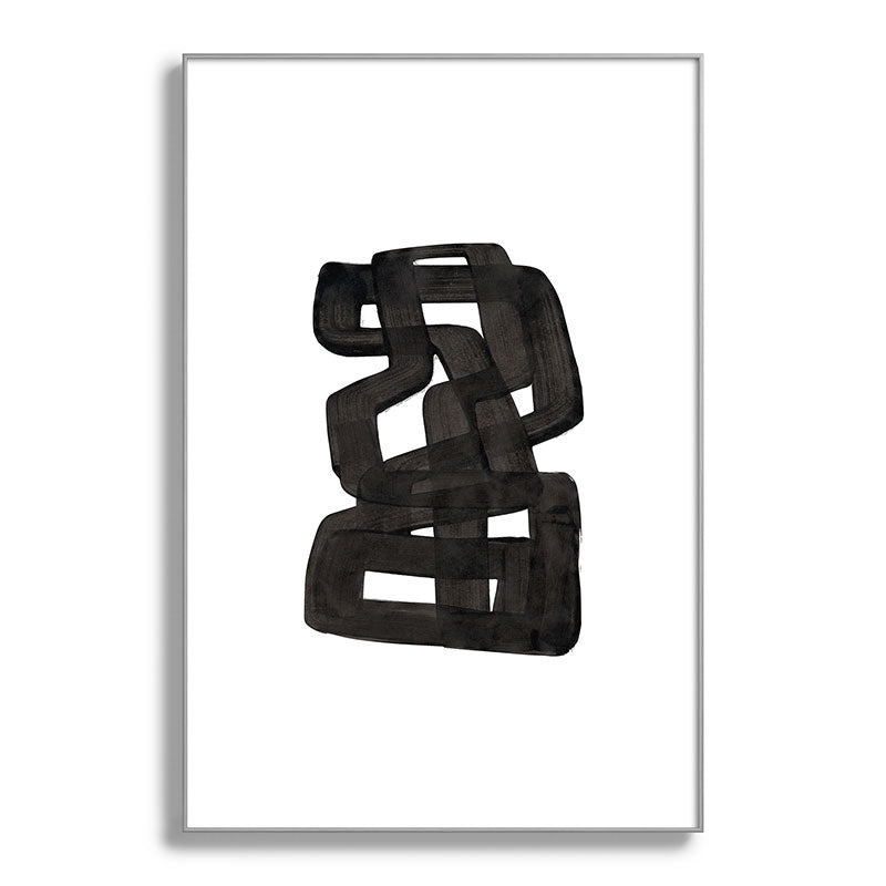 Boulder' Mid Century Modern Fun Abstract Shapes  Framed Art Print