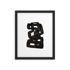 Boulder' Mid Century Modern Fun Abstract Shapes  Framed Art Print