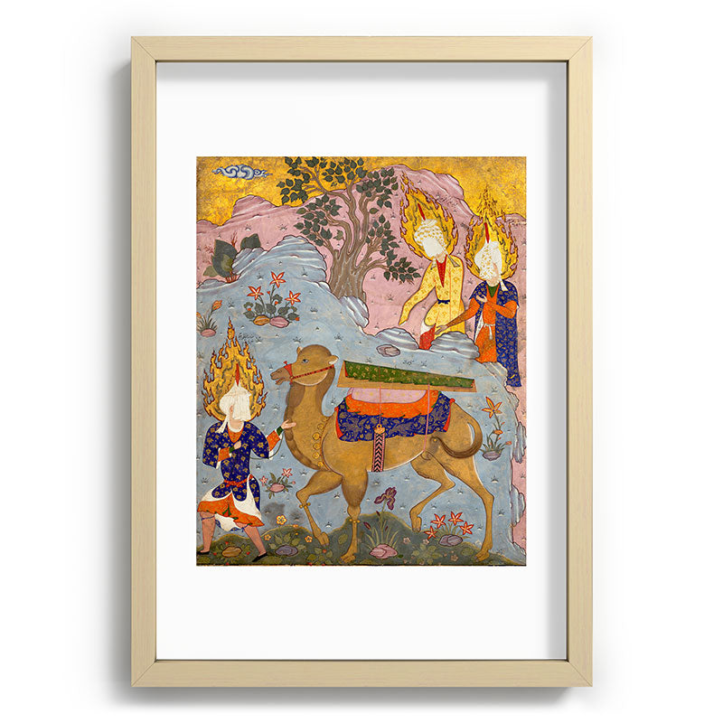 "Coffin of Imam 'Ali", Folio from a Falnama (The Book of Omens) of Ja'far al-Sadiq Framed Art Print