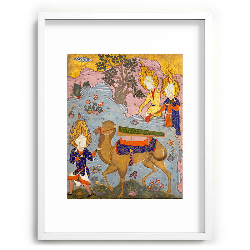 "Coffin of Imam 'Ali", Folio from a Falnama (The Book of Omens) of Ja'far al-Sadiq Framed Art Print