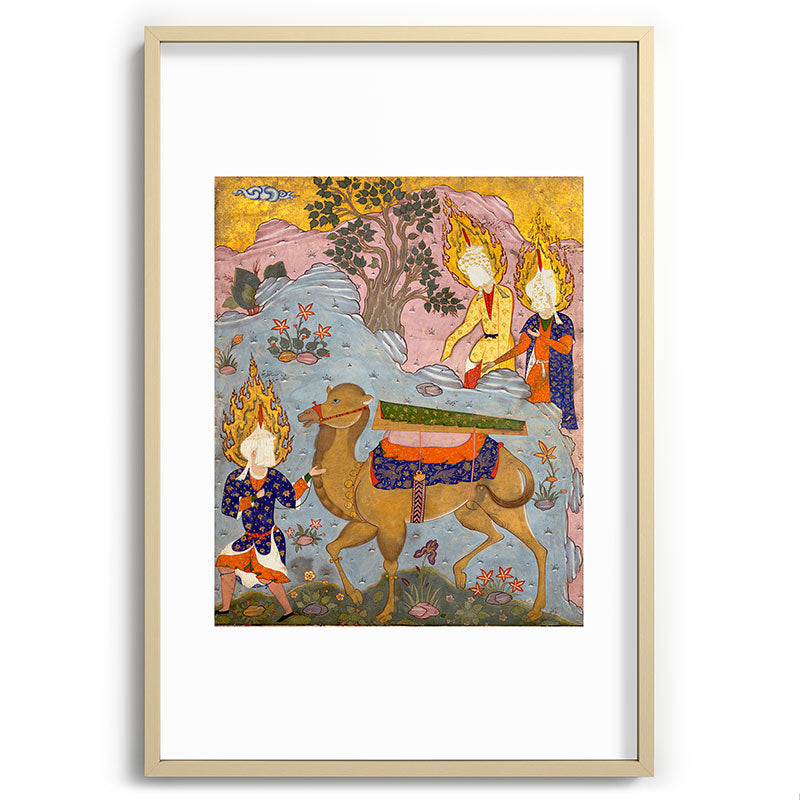 "Coffin of Imam 'Ali", Folio from a Falnama (The Book of Omens) of Ja'far al-Sadiq Framed Art Print