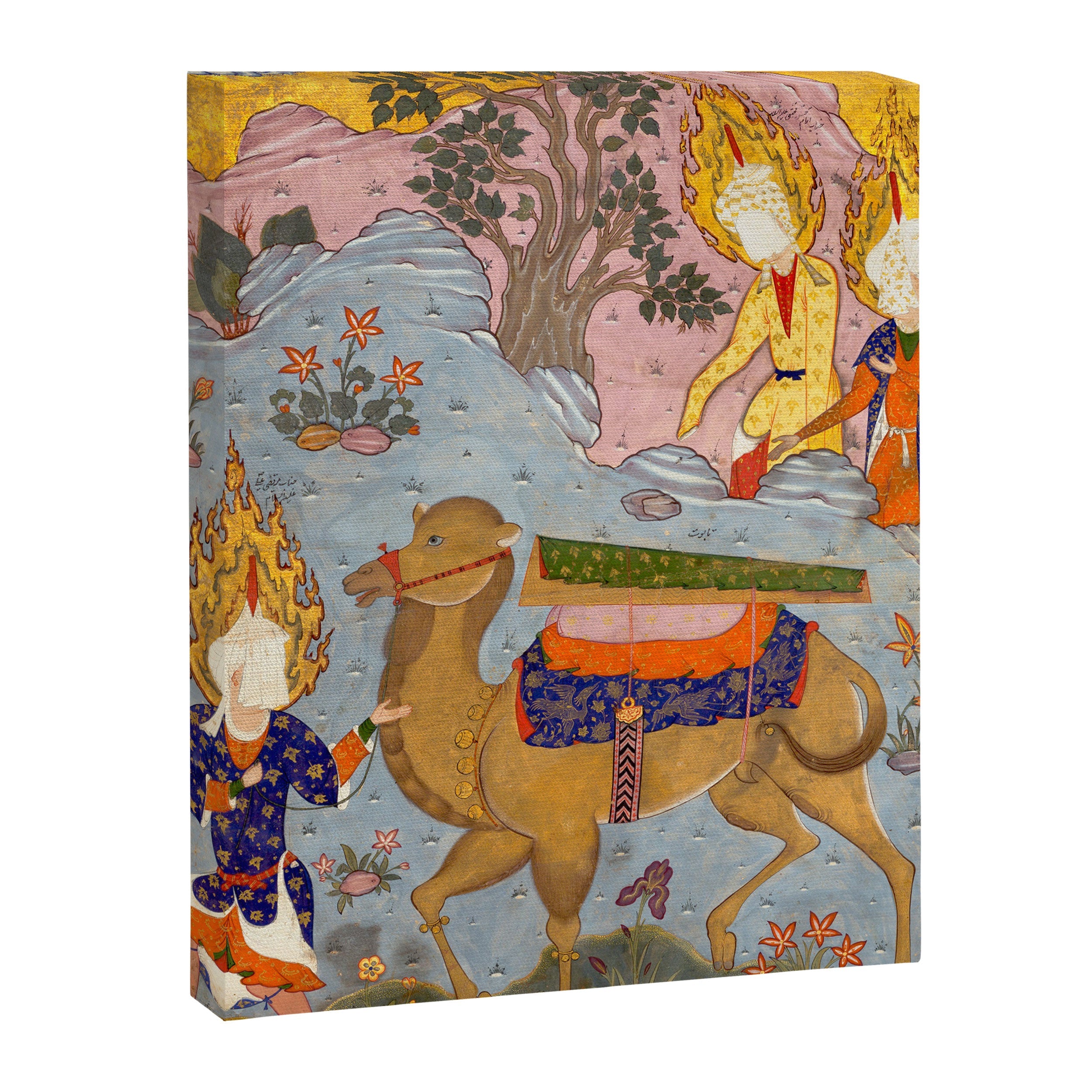 "Coffin of Imam 'Ali", Folio from a Falnama (The Book of Omens) of Ja'far al-Sadiq Canvas Print