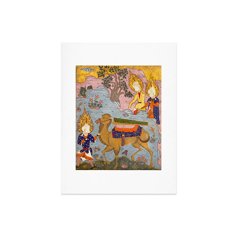 "Coffin of Imam 'Ali", Folio from a Falnama (The Book of Omens) of Ja'far al-Sadiq Art Print
