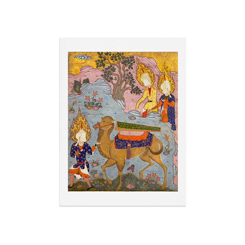 "Coffin of Imam 'Ali", Folio from a Falnama (The Book of Omens) of Ja'far al-Sadiq Art Print