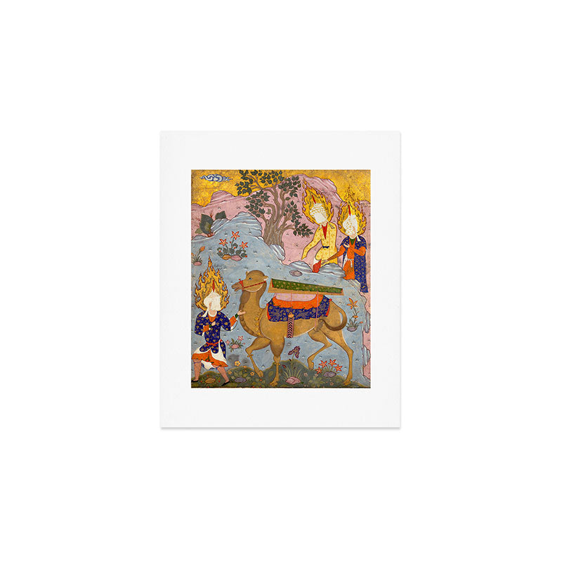 "Coffin of Imam 'Ali", Folio from a Falnama (The Book of Omens) of Ja'far al-Sadiq Art Print