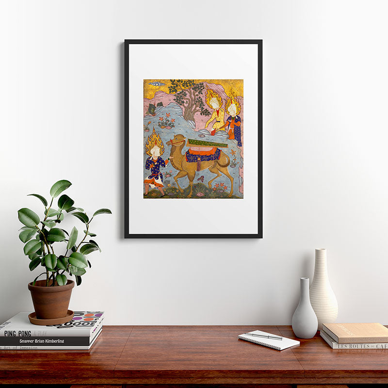 "Coffin of Imam 'Ali", Folio from a Falnama (The Book of Omens) of Ja'far al-Sadiq Framed Art Print