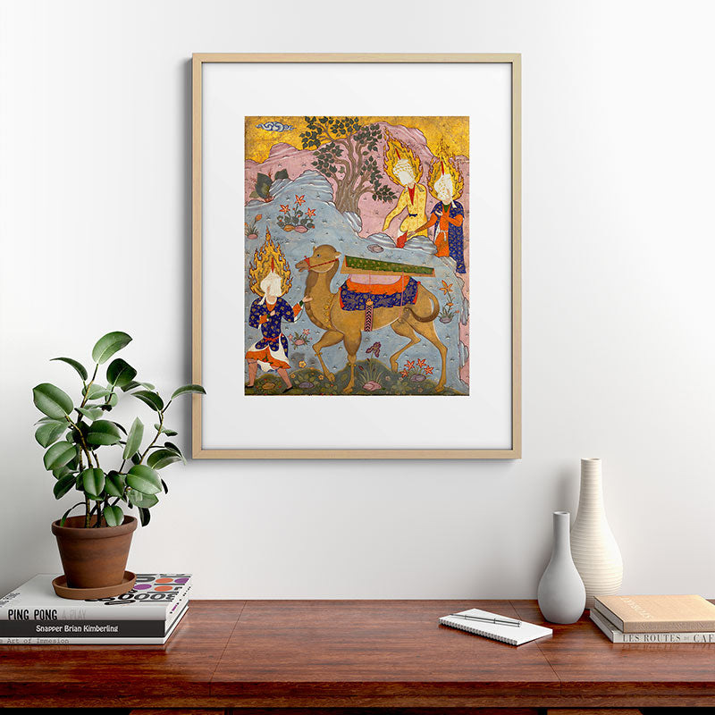 "Coffin of Imam 'Ali", Folio from a Falnama (The Book of Omens) of Ja'far al-Sadiq Framed Art Print