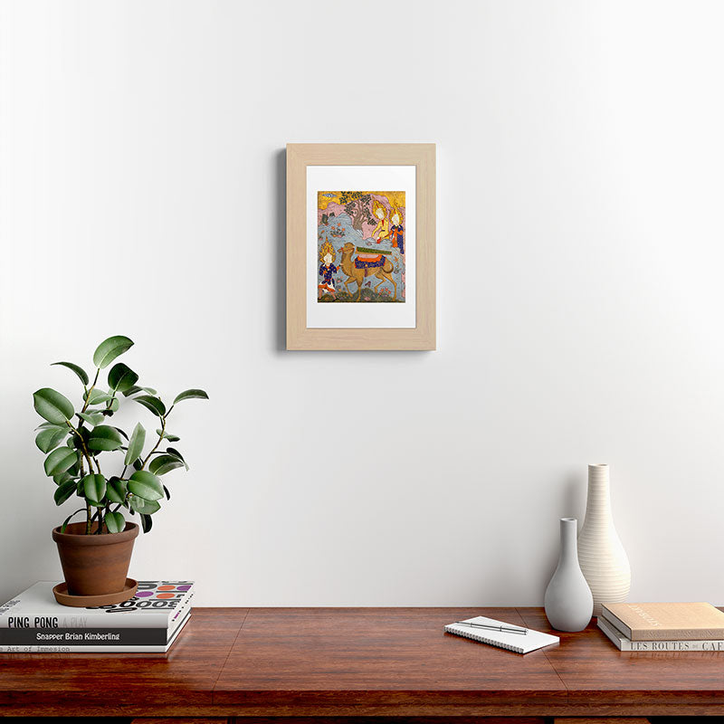 "Coffin of Imam 'Ali", Folio from a Falnama (The Book of Omens) of Ja'far al-Sadiq Framed Art Print