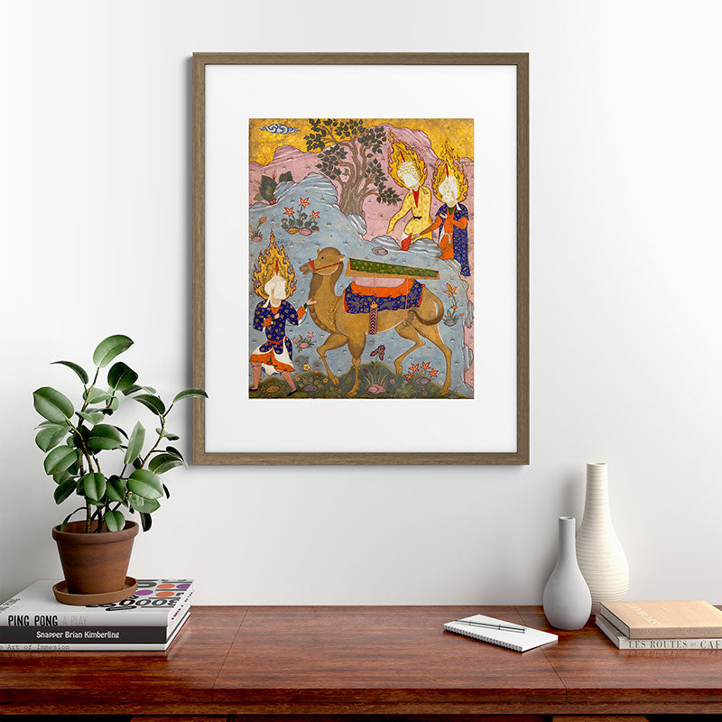 "Coffin of Imam 'Ali", Folio from a Falnama (The Book of Omens) of Ja'far al-Sadiq Framed Art Print