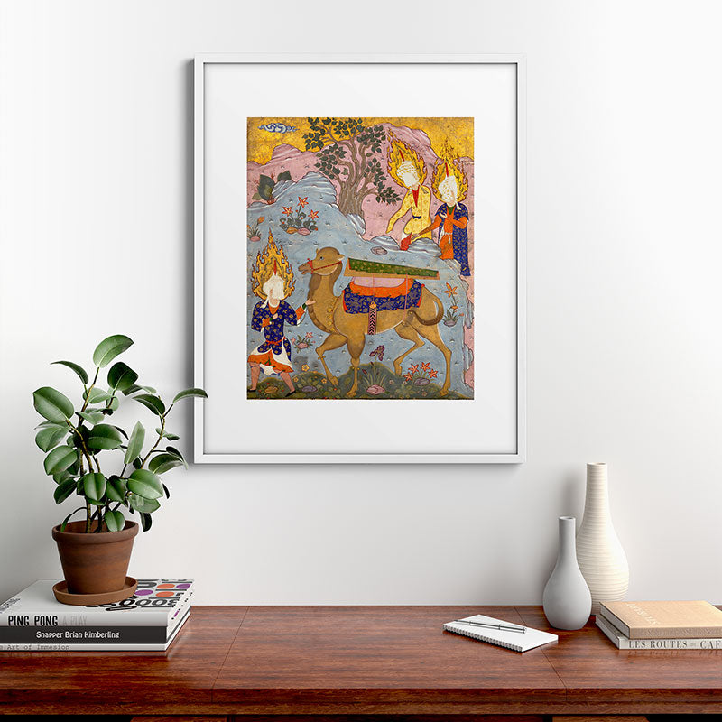 "Coffin of Imam 'Ali", Folio from a Falnama (The Book of Omens) of Ja'far al-Sadiq Framed Art Print