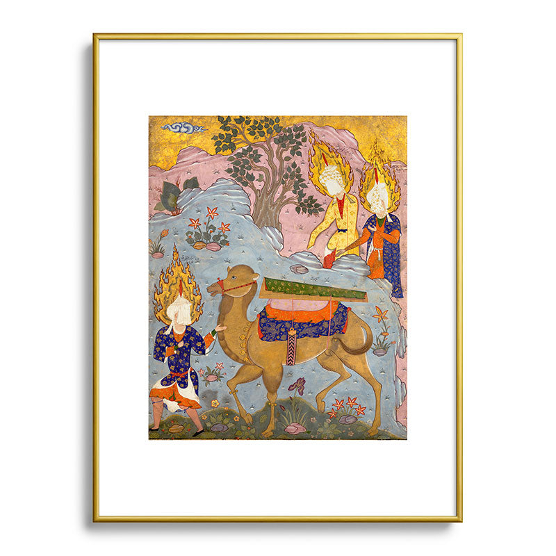 "Coffin of Imam 'Ali", Folio from a Falnama (The Book of Omens) of Ja'far al-Sadiq Framed Art Print