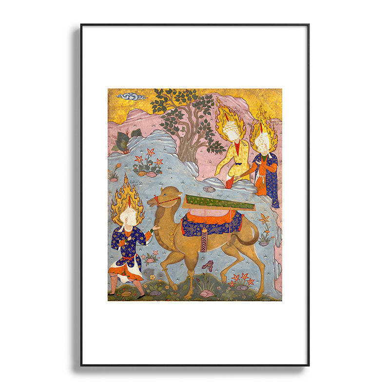"Coffin of Imam 'Ali", Folio from a Falnama (The Book of Omens) of Ja'far al-Sadiq Framed Art Print