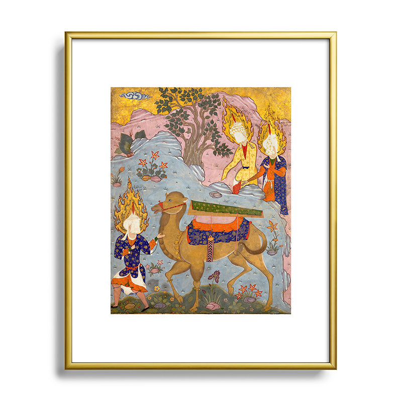 "Coffin of Imam 'Ali", Folio from a Falnama (The Book of Omens) of Ja'far al-Sadiq Framed Art Print