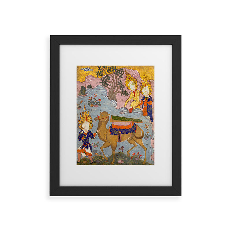 "Coffin of Imam 'Ali", Folio from a Falnama (The Book of Omens) of Ja'far al-Sadiq Framed Art Print