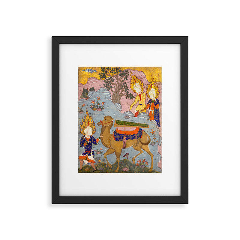 "Coffin of Imam 'Ali", Folio from a Falnama (The Book of Omens) of Ja'far al-Sadiq Framed Art Print