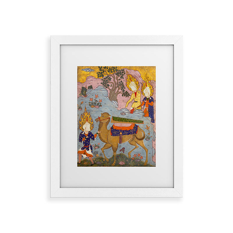 "Coffin of Imam 'Ali", Folio from a Falnama (The Book of Omens) of Ja'far al-Sadiq Framed Art Print