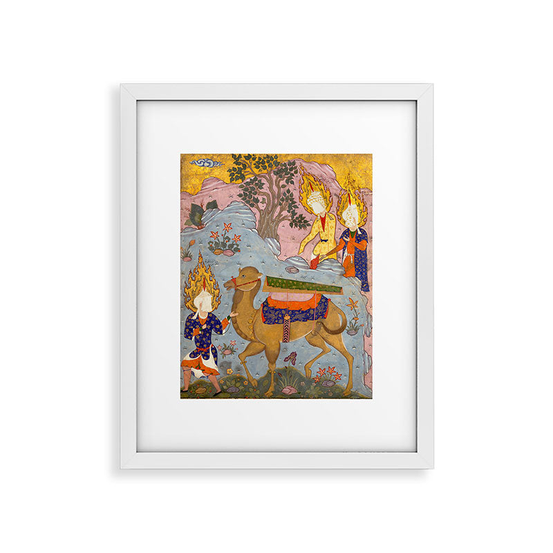 "Coffin of Imam 'Ali", Folio from a Falnama (The Book of Omens) of Ja'far al-Sadiq Framed Art Print