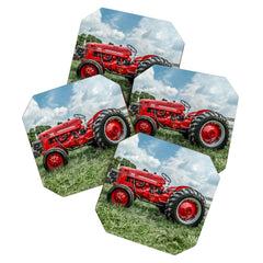 300 Vintage International Harvester Red Tractor Coaster