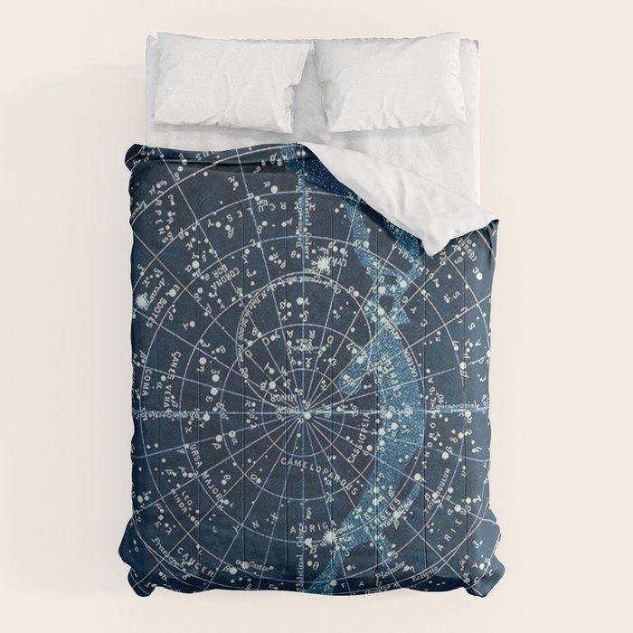 1900 Star Constellation Map - Chart Vintage Poster Comforter