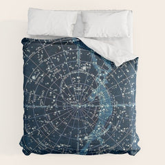 1900 Star Constellation Map - Chart Vintage Poster Comforter