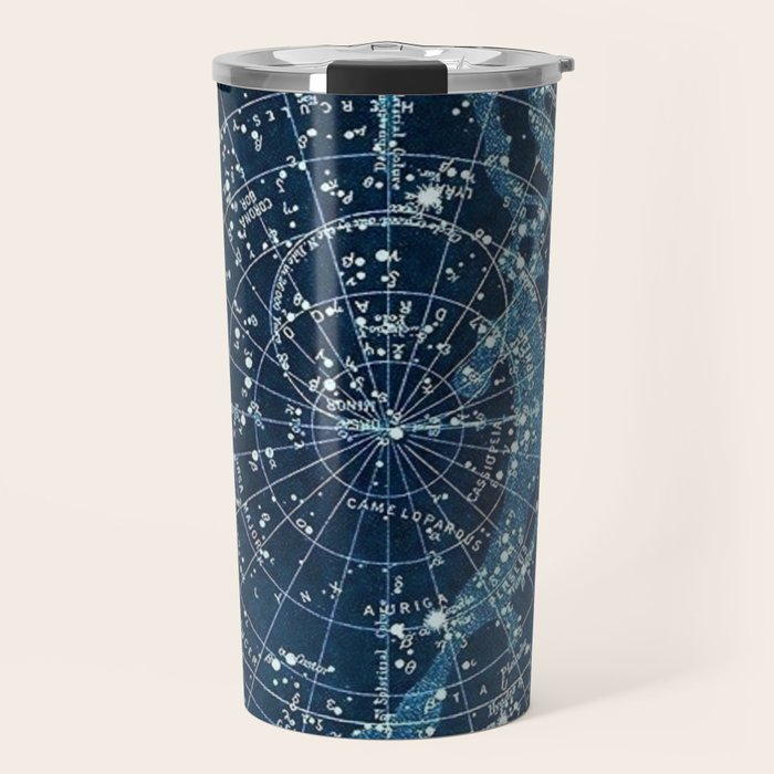 1900 Star Constellation Map - Chart Vintage Poster Travel Mug