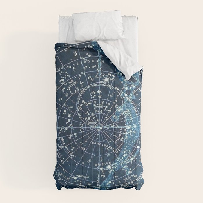 1900 Star Constellation Map - Chart Vintage Poster Comforter