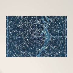 1900 Star Constellation Map - Chart Vintage Poster Welcome Mat