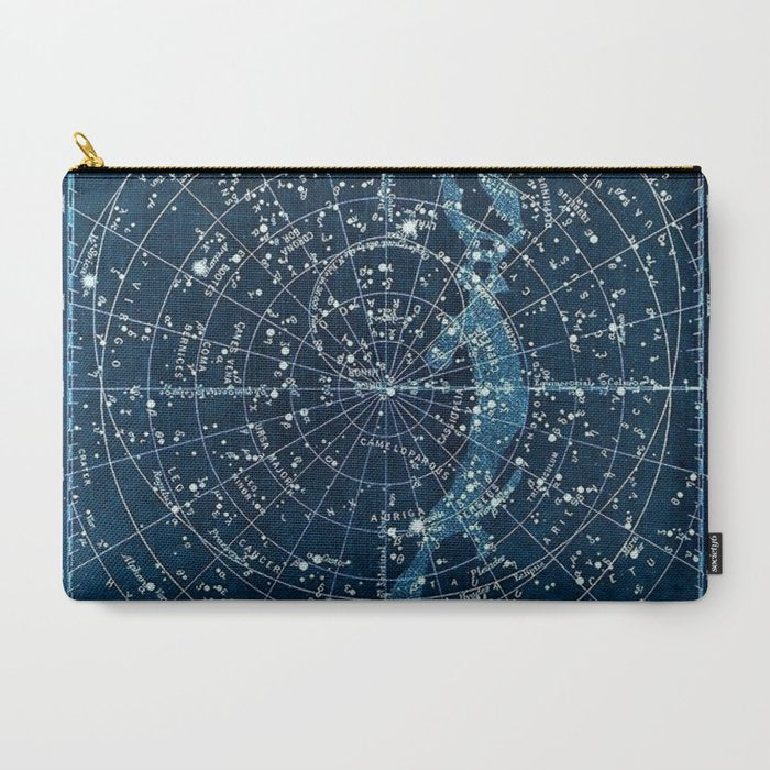 1900 Star Constellation Map - Chart Vintage Poster Carry All Pouch