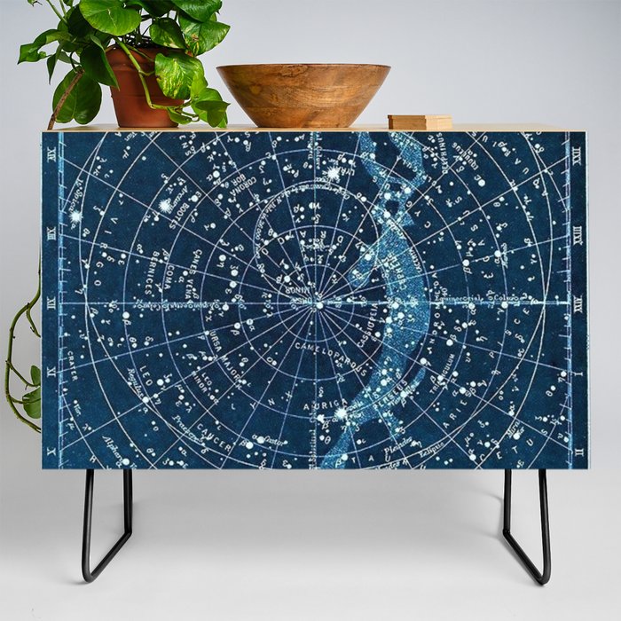 1900 Star Constellation Map - Chart Vintage Poster Credenza