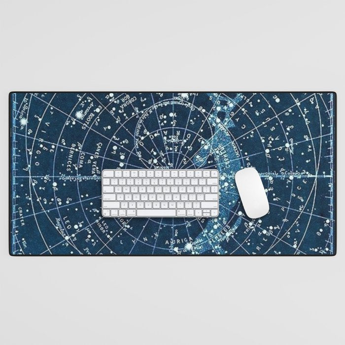 1900 Star Constellation Map - Chart Vintage Poster Desk Mat
