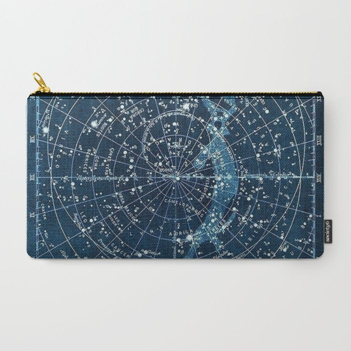 1900 Star Constellation Map - Chart Vintage Poster Carry All Pouch