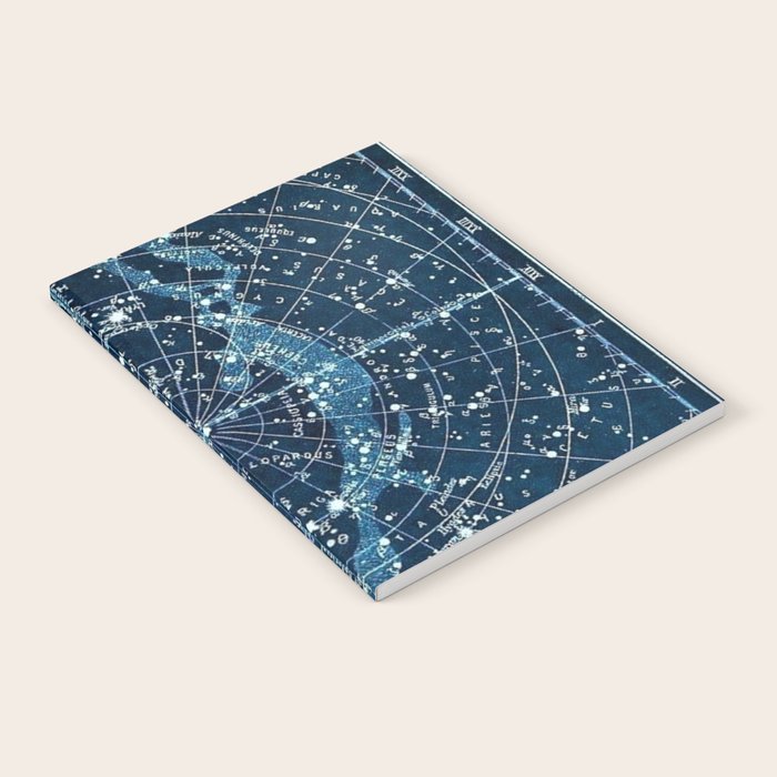 1900 Star Constellation Map - Chart Vintage Poster Notebook