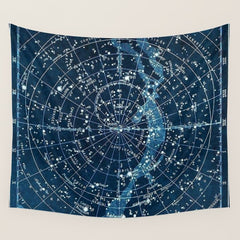 1900 Star Constellation Map - Chart Vintage Poster Wall Tapestry