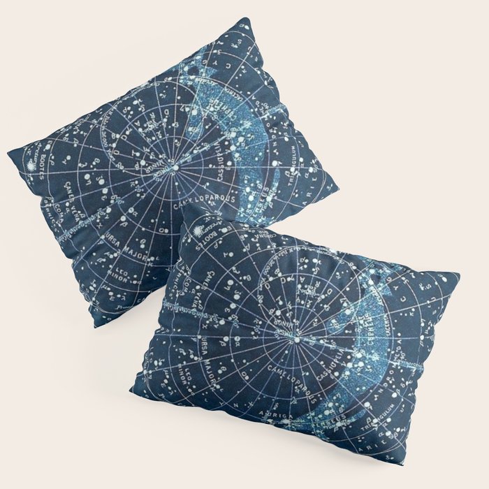 1900 Star Constellation Map - Chart Vintage Poster Pillow Sham