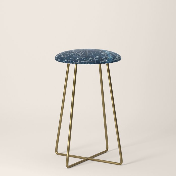 1900 Star Constellation Map - Chart Vintage Poster Stool