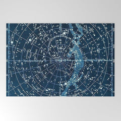 1900 Star Constellation Map - Chart Vintage Poster Welcome Mat