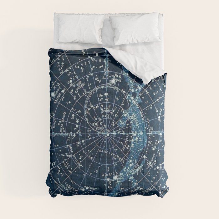 1900 Star Constellation Map - Chart Vintage Poster Comforter