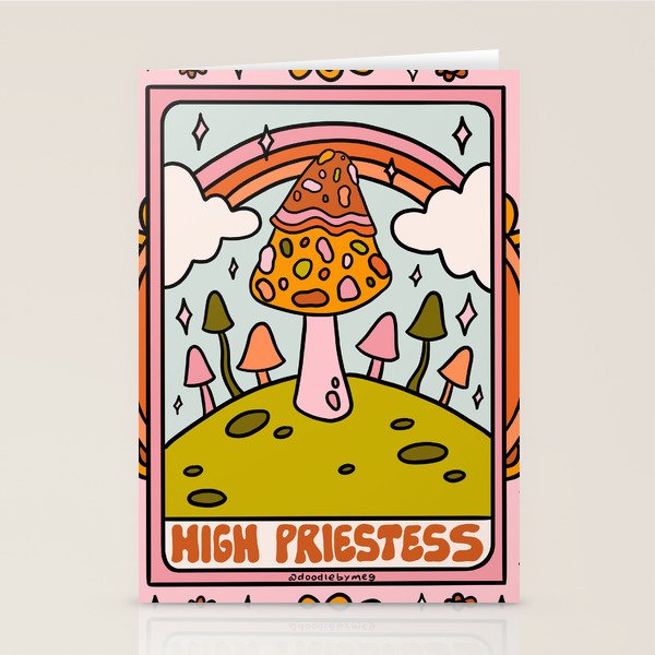 2. High Priestess Mushroom Stationery Card