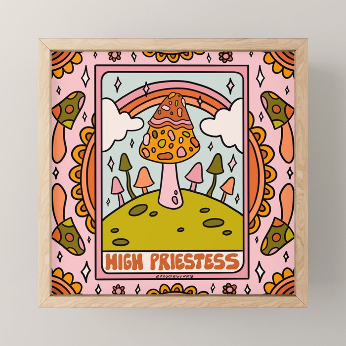 2. High Priestess Mushroom Mini Art Print