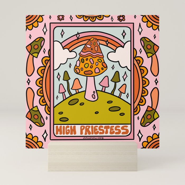 2. High Priestess Mushroom Mini Art Print