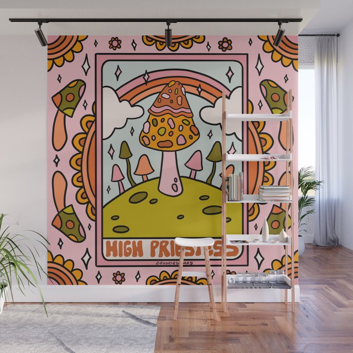 2. High Priestess Mushroom Wall Mural