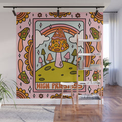2. High Priestess Mushroom Wall Mural