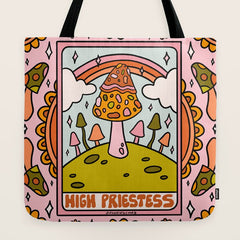 2. High Priestess Mushroom Tote Bag