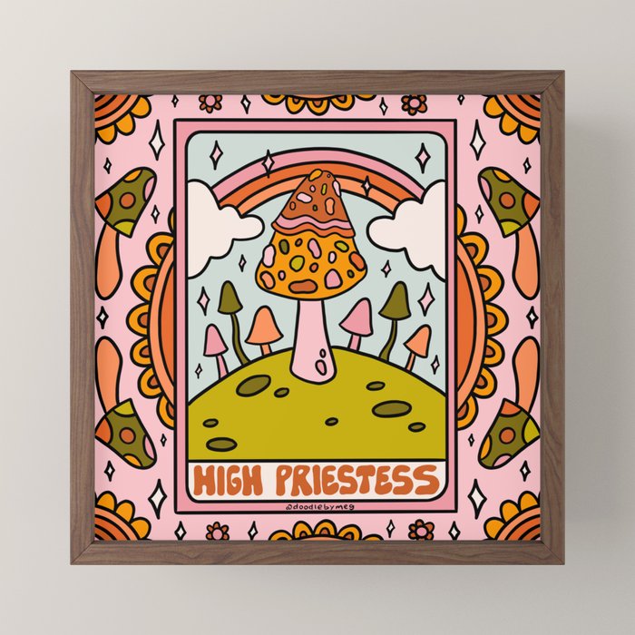 2. High Priestess Mushroom Mini Art Print